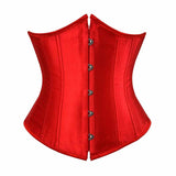 Solid Color Lace-Up Body-Shaping Court Corset 01 | Gthic.com