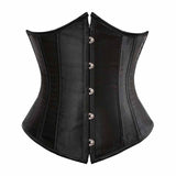 Solid Color Lace-Up Body-Shaping Court Corset