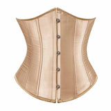 Solid Color Lace-Up Body-Shaping Court Corset
