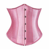 Solid Color Lace-Up Body-Shaping Court Corset