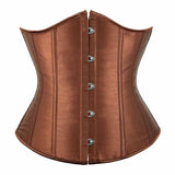 Solid Color Lace-Up Body-Shaping Court Corset