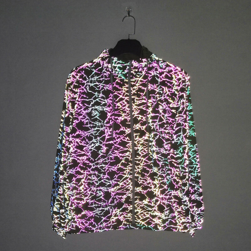 Solid Color Textured Colorful Reflective Jacket | Gthic.com