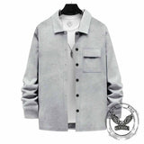Solid Color Twill Lapel Single-Breasted Slim Jacket