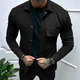 Solid Color Twill Lapel Single-Breasted Slim Jacket | Gthic.com
