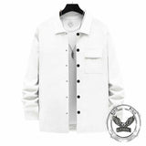 Solid Color Twill Lapel Single-Breasted Slim Jacket