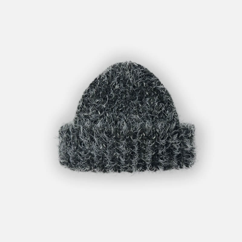 Solid Color Wool-Blend Chunky Knitted Beanie Hat | Gthic.com