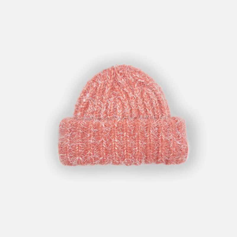 Solid Color Wool-Blend Chunky Knitted Beanie Hat | Gthic.com