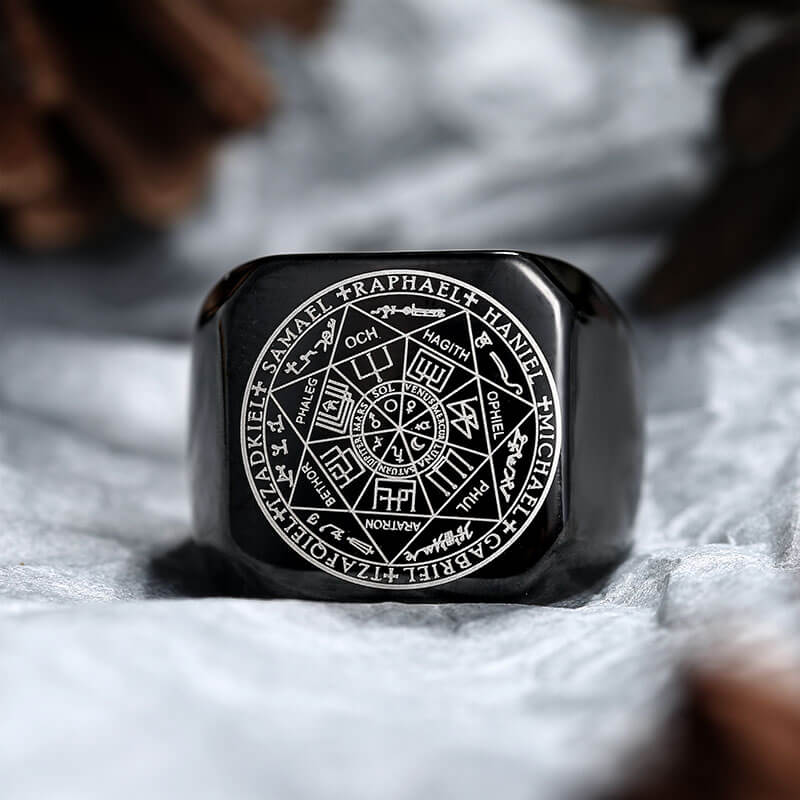 Solomon Kabbalah Stainless Steel Ring | Gthic.com