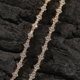 Sparkling Stylish Zircon Clover Copper Necklace