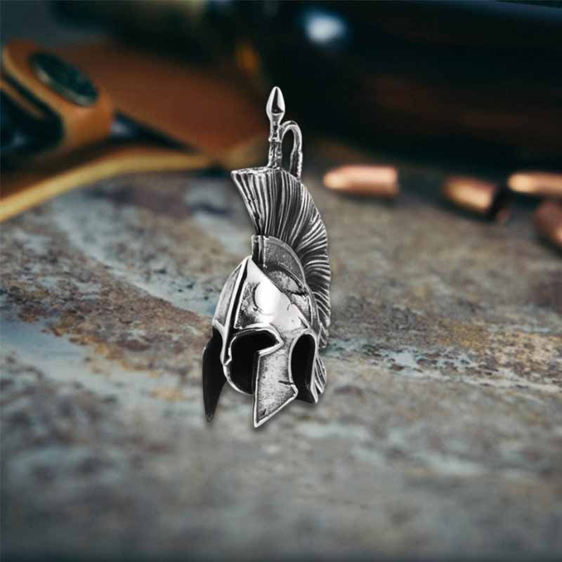 Spartan Warrior Helmet Stainless Steel Retro Pendant