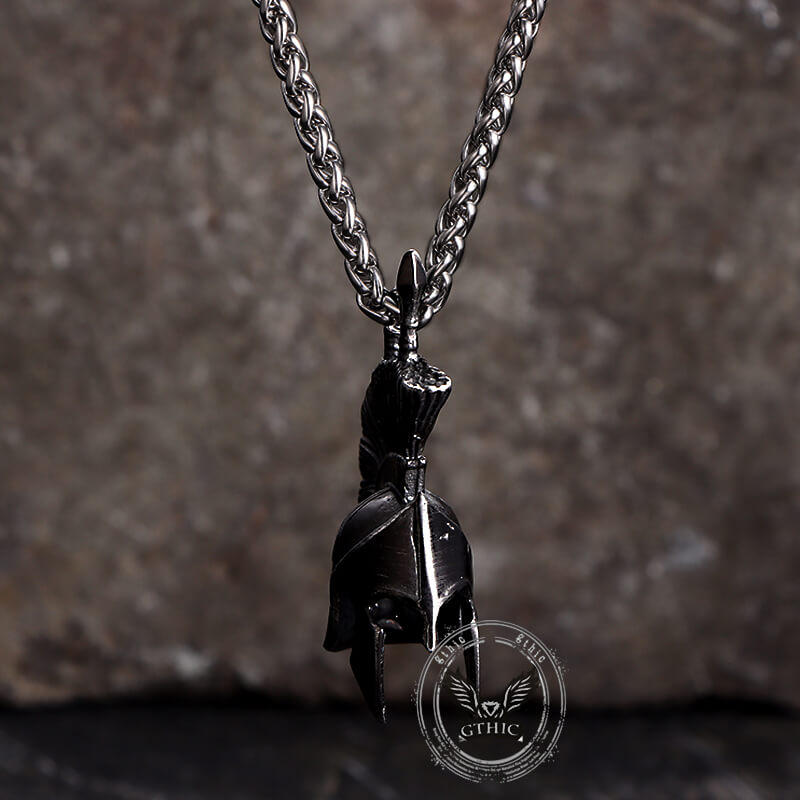 Spartan Warrior Helmet Stainless Steel Retro Pendant