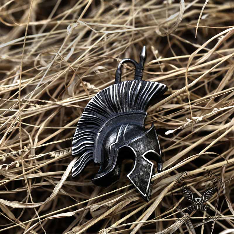 Spartan Warrior Helmet Stainless Steel Retro Pendant