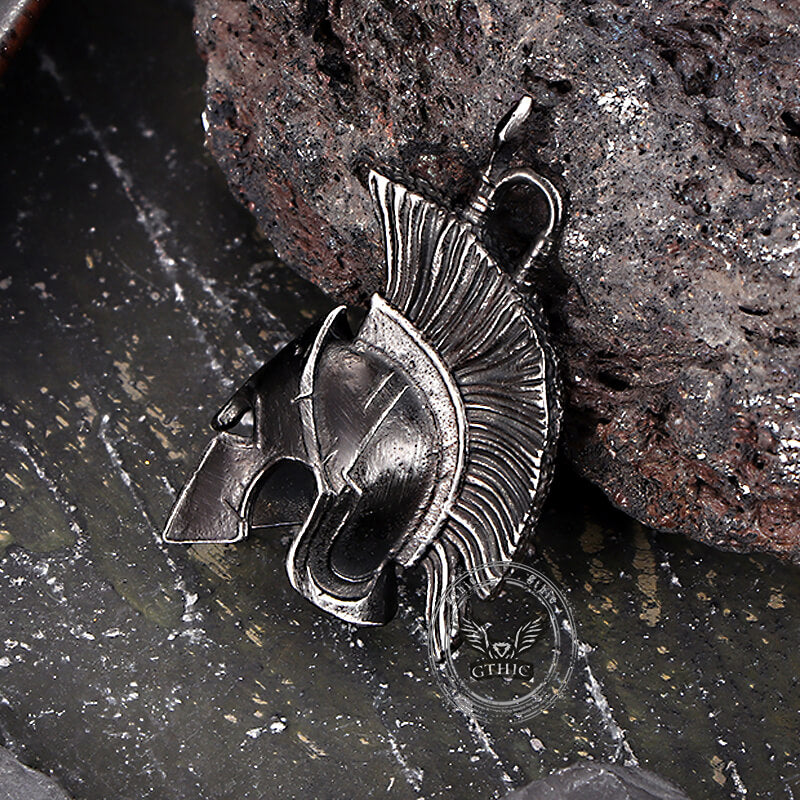 Spartan Warrior Helmet Stainless Steel Retro Pendant