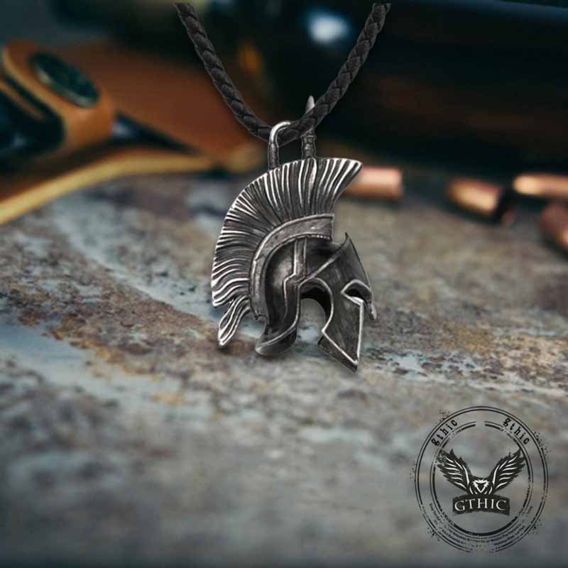 Spartan Warrior Helmet Stainless Steel Retro Pendant