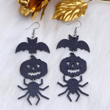 Spider Pumpkin Bat Acrylic Halloween Earrings