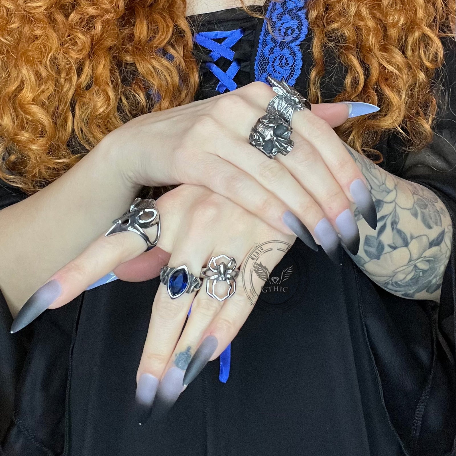 Spider Stainless Steel Biker Ring – GTHIC