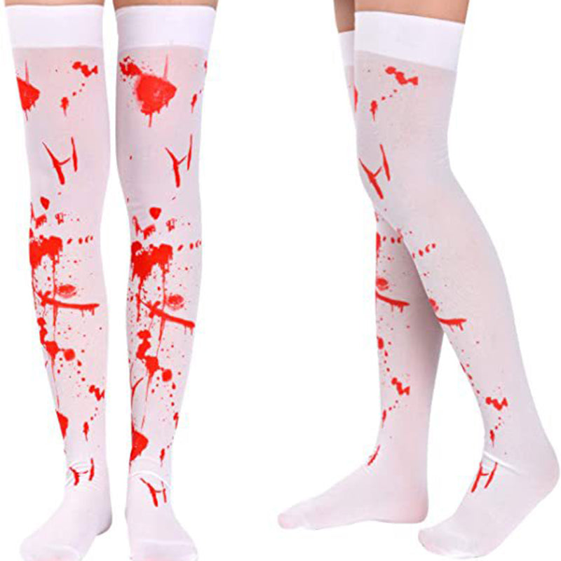 Spider Web Bat Halloween Print Socks