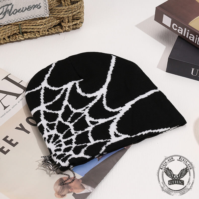 Spider Web Knitted Beanie Hats