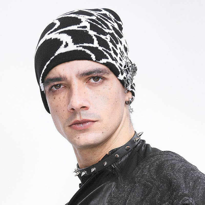 Spider Web Knitted Beanie Hats