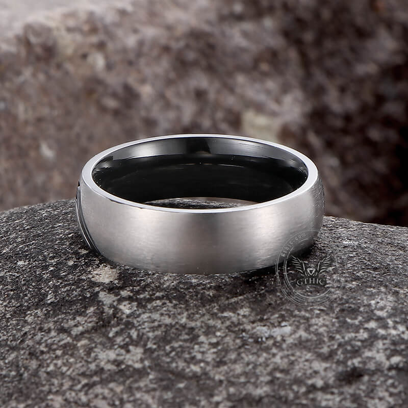 Spliced Heart Titanium Couple Ring