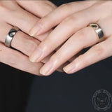 Spliced Heart Titanium Couple Ring | Gthic.com