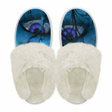 Spooky Blue Eyes Forest Keep Warm Cotton Slippers