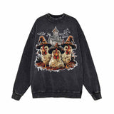 Spooky Chickens Vintage Washed Hoodie Sweatshirt | Gthic.com