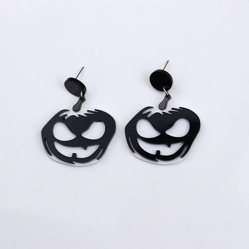 Spooky Pumpkin Acrylic Halloween Earrings
