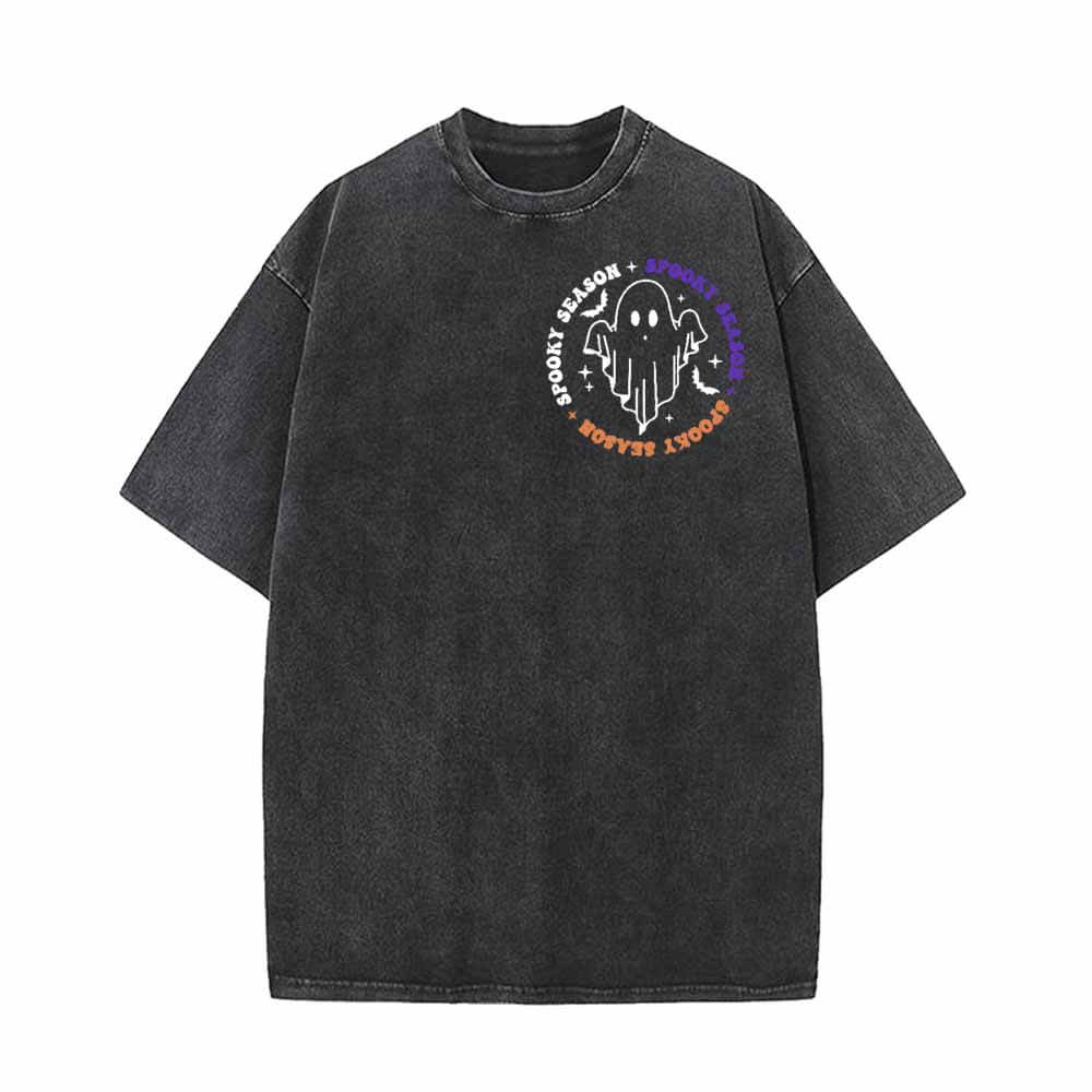 Spooky Season Halloween Vintage Washed T-shirt | Gthic.com