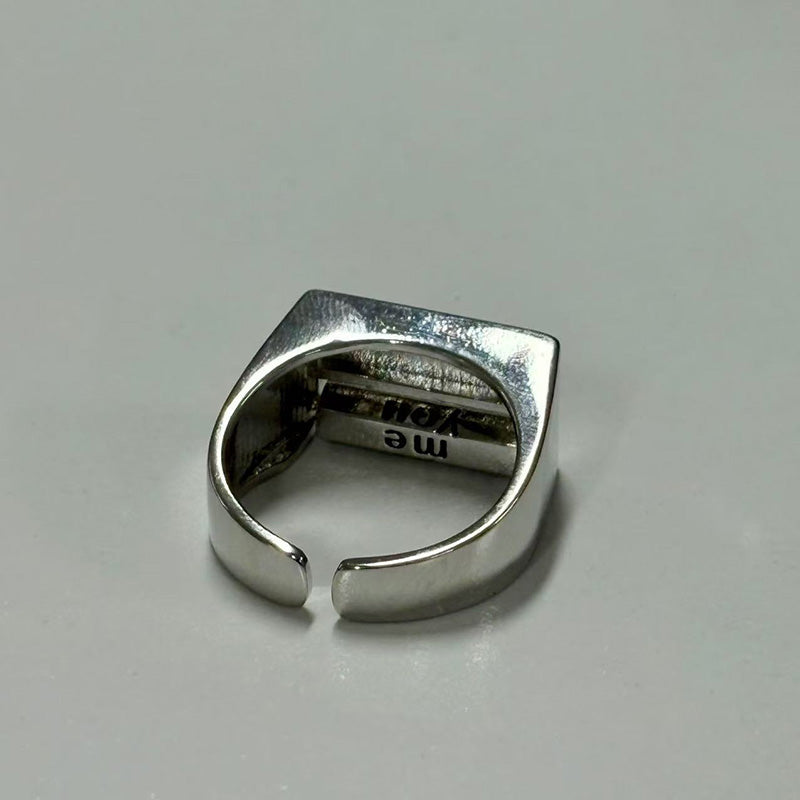 Square FUCK/LOVE Copper Rotatable Interactive Ring