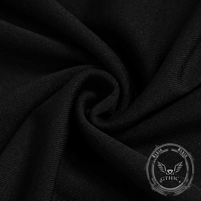 Square Neck Long Sleeve Body Print Slim Dress