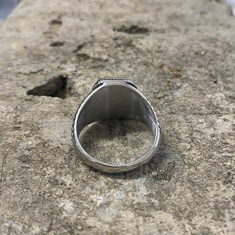 Square Zircon Stainless Steel Minimalist Ring