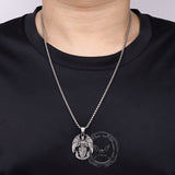 St. Michael Cross Shield Stainless Steel Pendant | Gthic.com