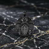 St. Michael Cross Shield Stainless Steel Pendant