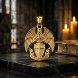 St. Michael Cross Shield Stainless Steel Pendant