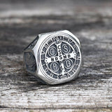 St. Benedict Medal Stainless Steel Christian Ring | Gthic.com