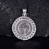 St. Christopher Protect Us Stainless Steel Pendant 01 | Gthic.com
