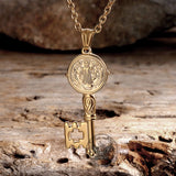 St. Benedict Medal Key Stainless Steel Pendant | Gthic.com