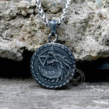 Star Of David Fenrir Wolf Stainless Steel Pendant | Gthic.com