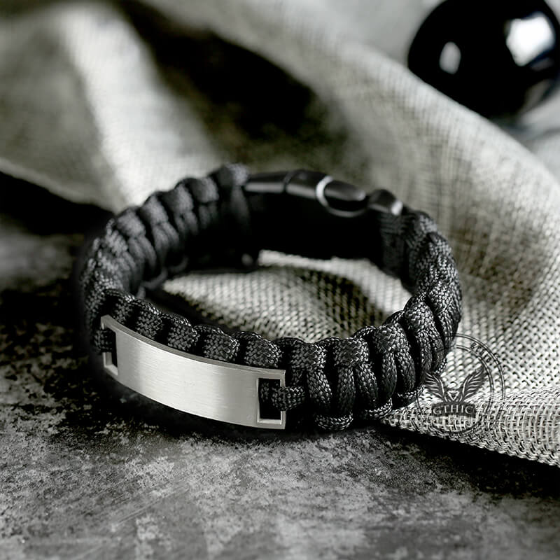 Star Of Life Stainless Steel Paracord Bracelet