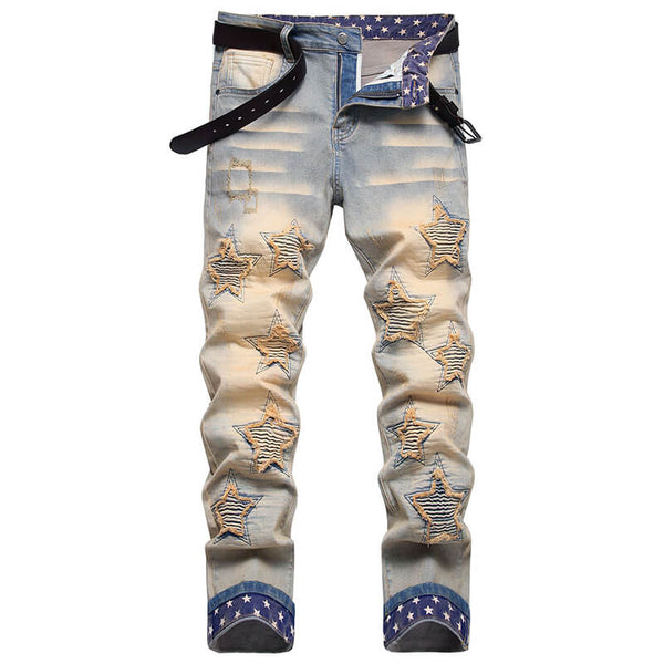 Mens Patchwork Jeans | Mens Patched Jeans | boohooMAN USA