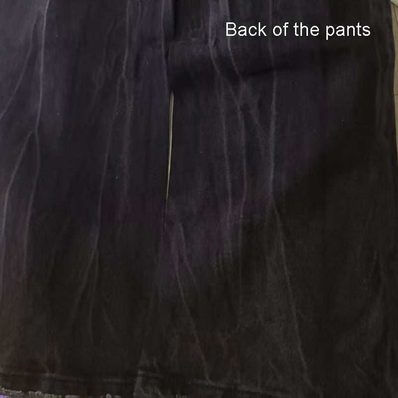 Star Patch Ripped Cotton Pants