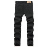 Star Patch Ripped Cotton Pants 04 black | Gthic.com