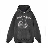 Stay Trashy Vintage Washed Hoodie | Gthic.com