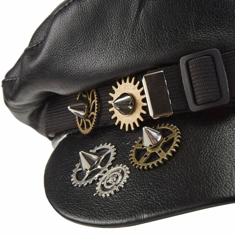 Steampunk Gears Evil Eye Newsboy Cap | Gthic.com