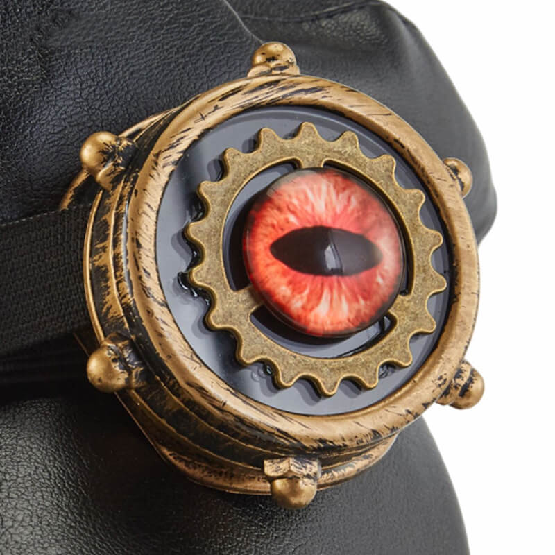 Steampunk Gears Evil Eye Newsboy Cap