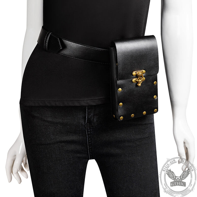 Steampunk PU Leather Waist Bag | Gthic.com