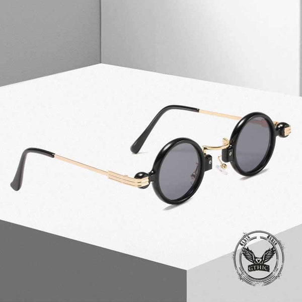 Steampunk UV Protection Round PC Sunglasses 01 | Gthic.com