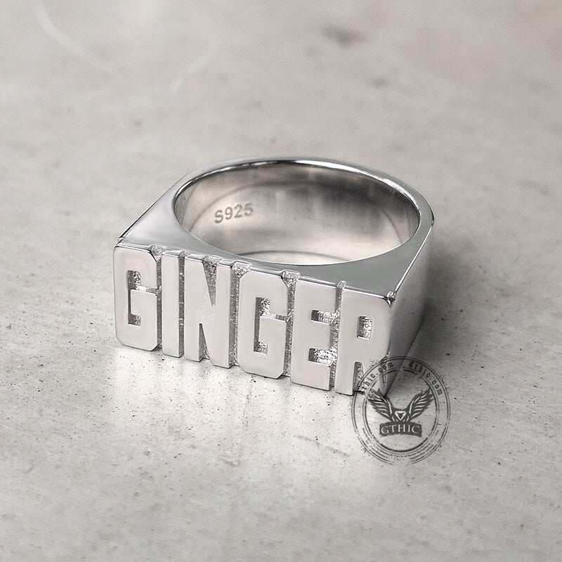 Sterling Silver Custom Name Ring