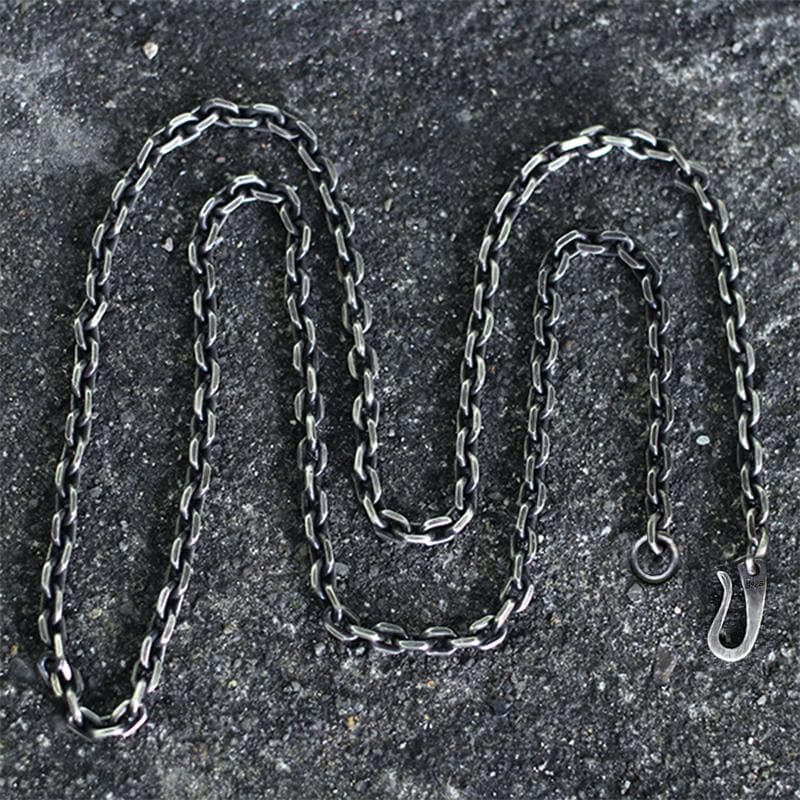 Colgante de calavera de plata de ley con forma de serpiente y cruz de Leviatán